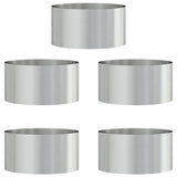 Garden Planters 5 pcs Silver 40 x 40 x 20 cm Galvanised steel