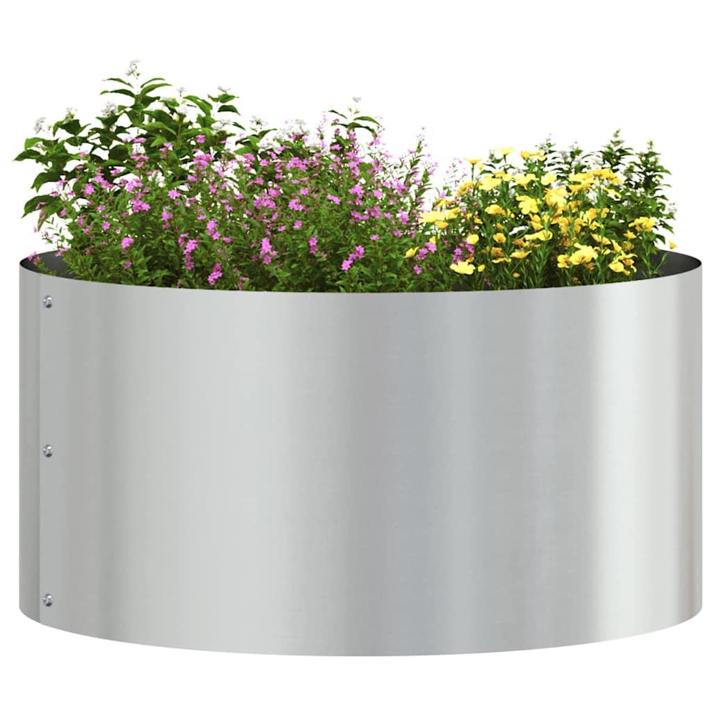 Garden Planters 5 pcs Silver 40 x 40 x 20 cm Galvanised steel