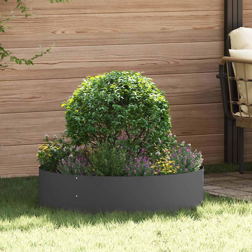 Garden Planters 5 pcs Black 80 x 80 x 20 cm Steel