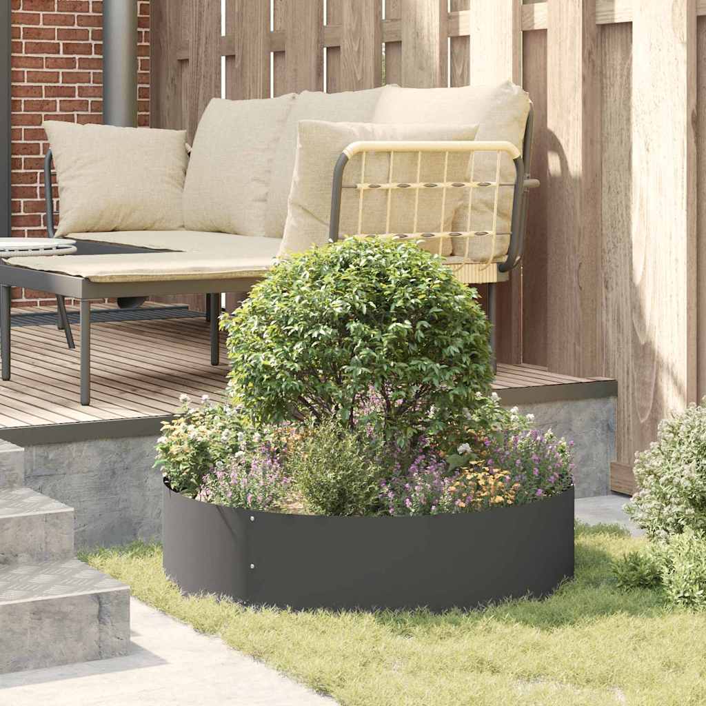Garden Planters 5 pcs Black 80 x 80 x 20 cm Steel