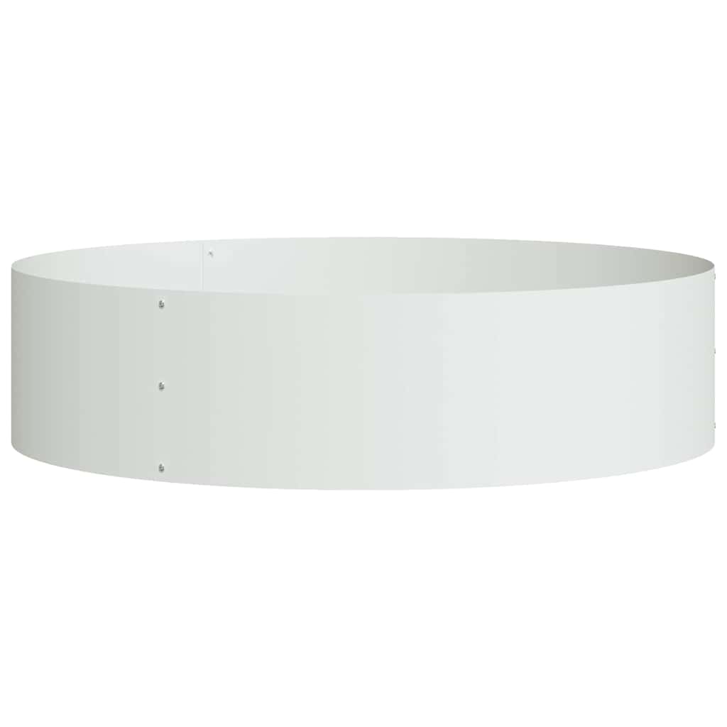 Garden Planter White 80 x 80 x 20 cm Steel