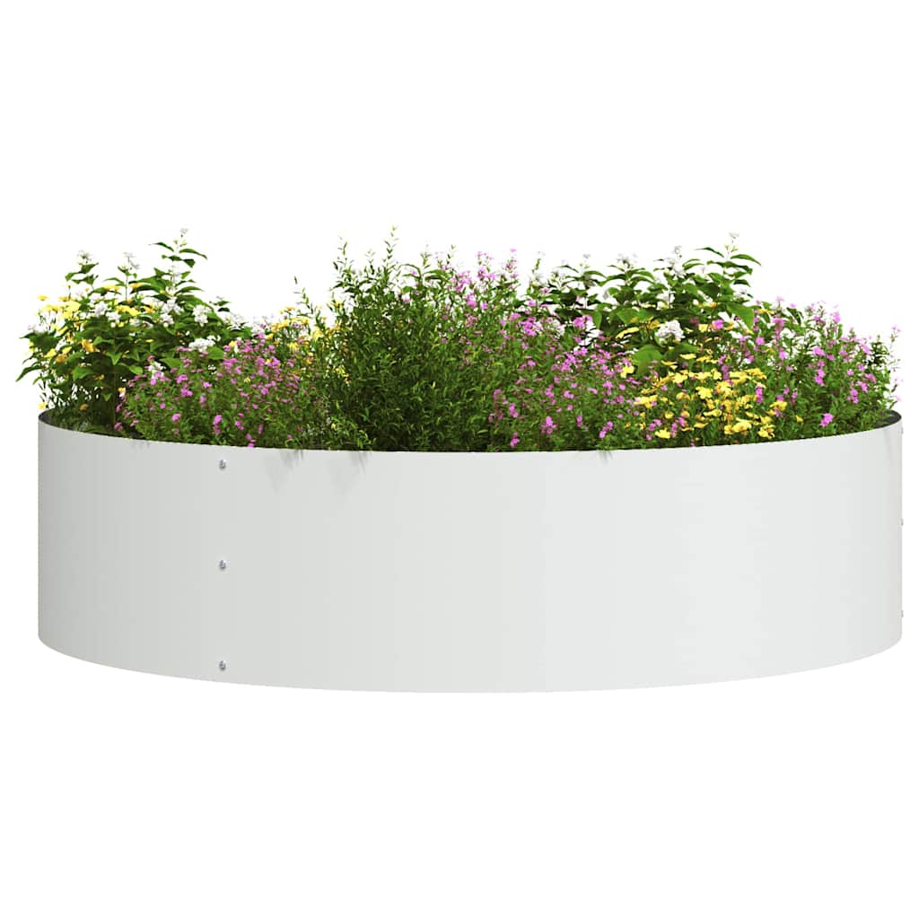 Garden Planter White 80 x 80 x 20 cm Steel