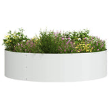 Garden Planter White 80 x 80 x 20 cm Steel