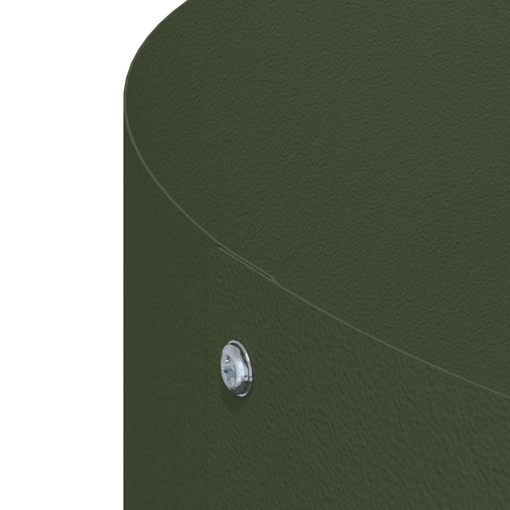 Garden Planters 5 pcs Olive green 80 x 80 x 20 cm Steel
