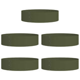 Garden Planters 5 pcs Olive green 80 x 80 x 20 cm Steel