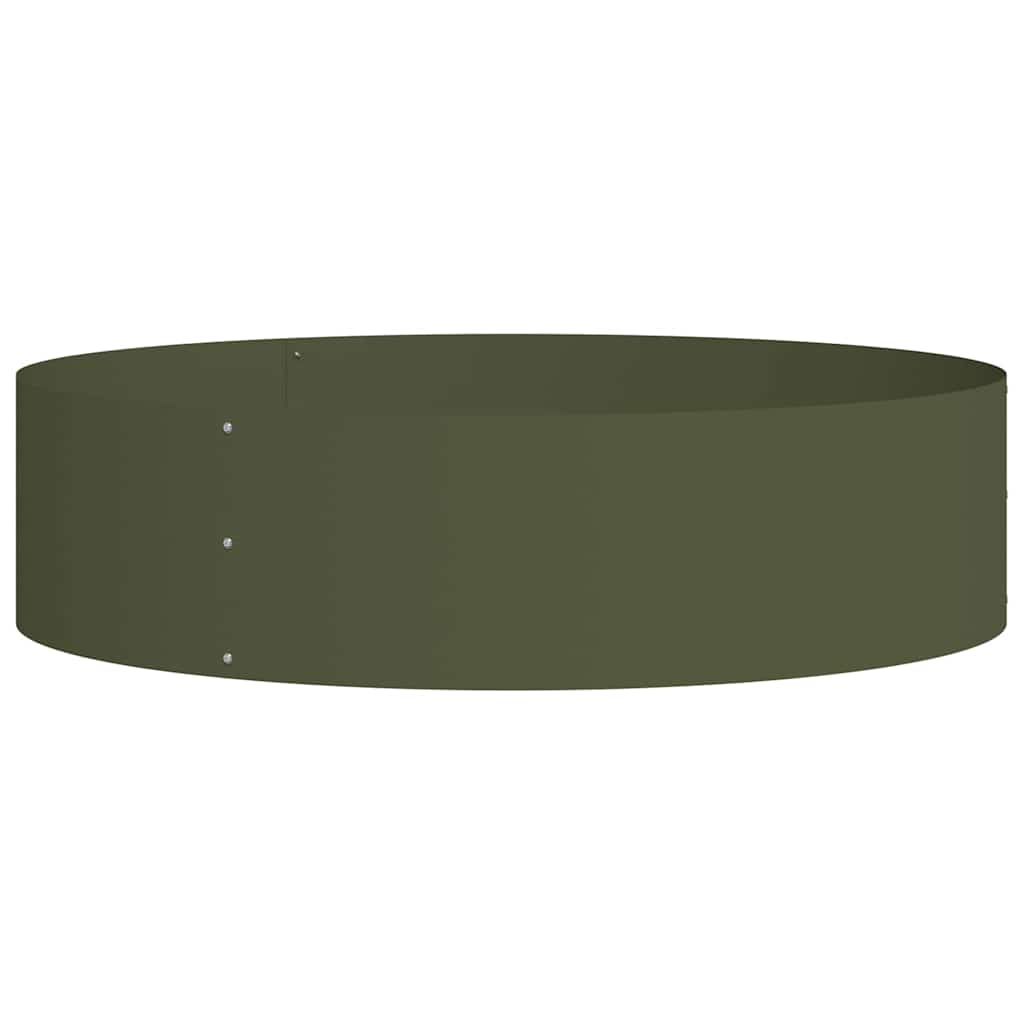Garden Planters 5 pcs Olive green 80 x 80 x 20 cm Steel