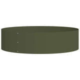 Garden Planters 5 pcs Olive green 80 x 80 x 20 cm Steel