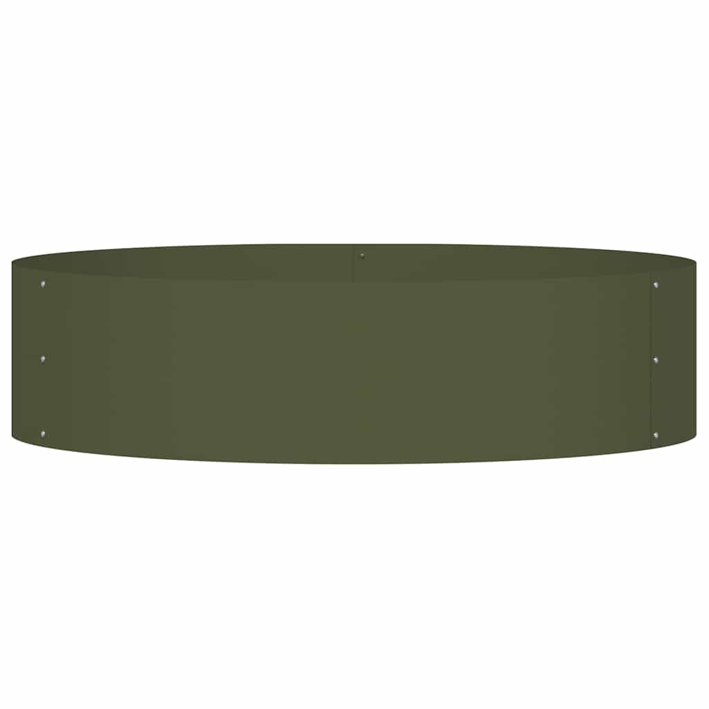 Garden Planters 5 pcs Olive green 80 x 80 x 20 cm Steel