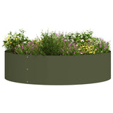 Garden Planters 5 pcs Olive green 80 x 80 x 20 cm Steel