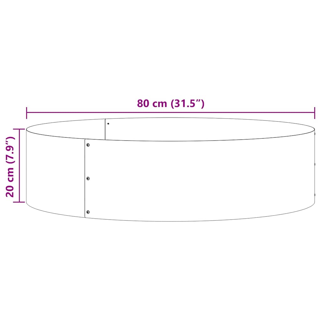 Garden Planters 5 pcs Olive green 80 x 80 x 20 cm Steel