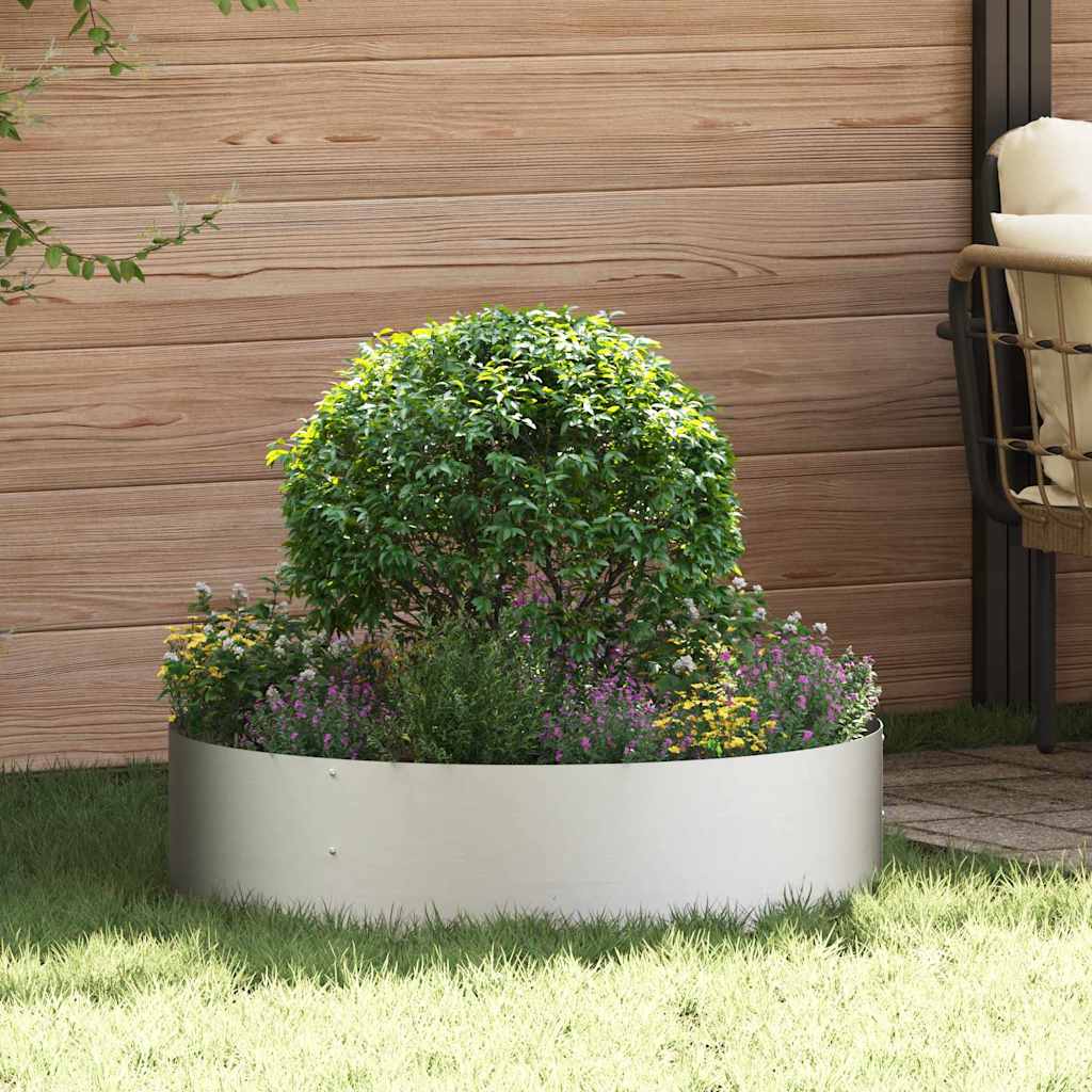 Garden Planters 5 pcs Silver 80 x 80 x 20 cm Stainless steel