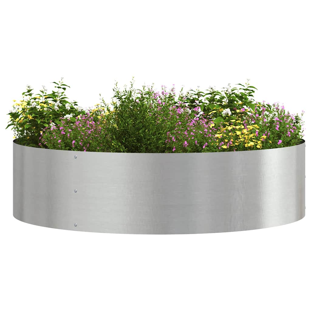 Garden Planters 5 pcs Silver 80 x 80 x 20 cm Stainless steel