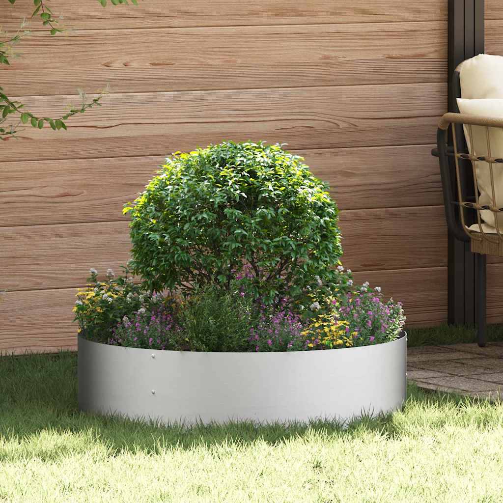 Garden Planters 5 pcs Silver 80 x 80 x 20 cm Galvanised steel