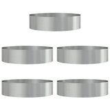 Garden Planters 5 pcs Silver 80 x 80 x 20 cm Galvanised steel