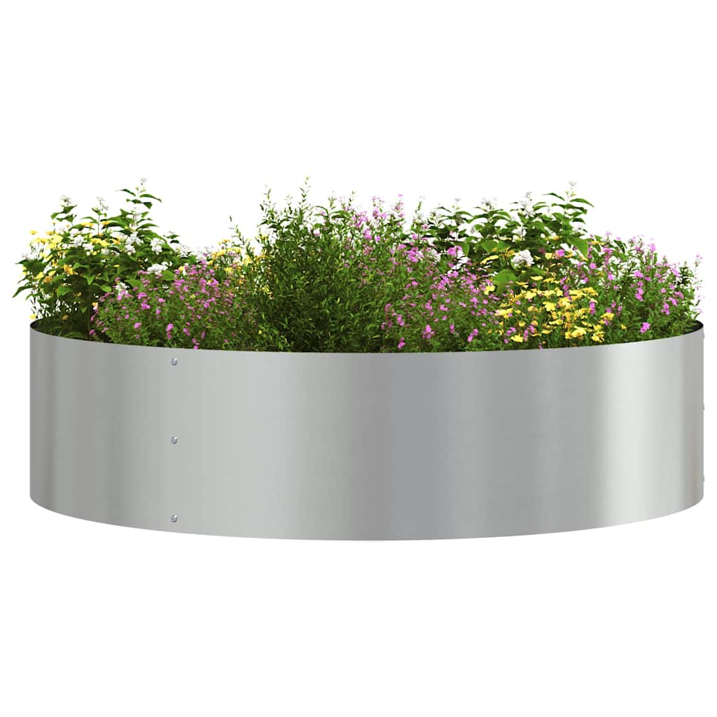 Garden Planters 5 pcs Silver 80 x 80 x 20 cm Galvanised steel