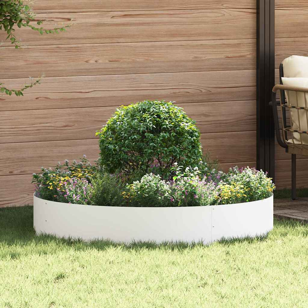 Garden Planter White 120 x 120 x 20 cm Steel