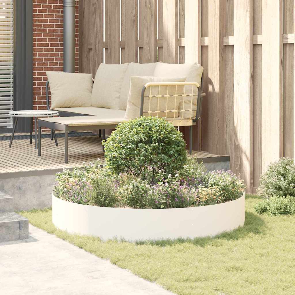Garden Planter White 120 x 120 x 20 cm Steel
