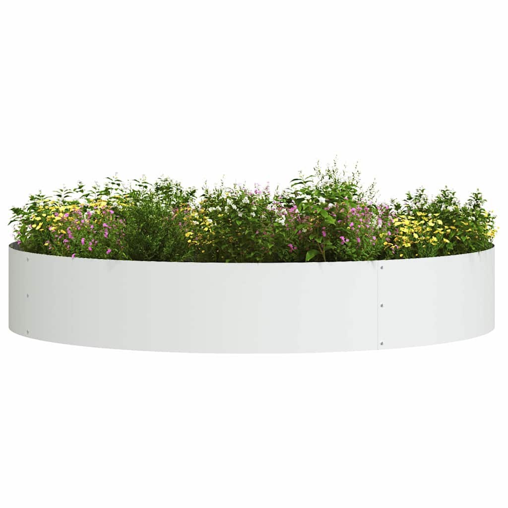 Garden Planter White 120 x 120 x 20 cm Steel