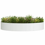 Garden Planter White 120 x 120 x 20 cm Steel