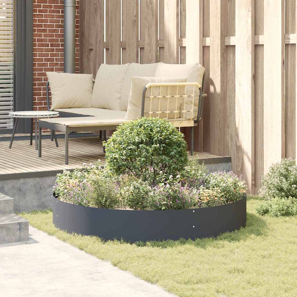 Garden Planters 5 pcs Anthracite 120 x 120 x 20 cm Steel