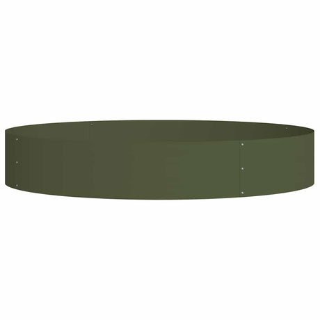 Garden Planter Olive green 120 x 120 x 20 cm Steel