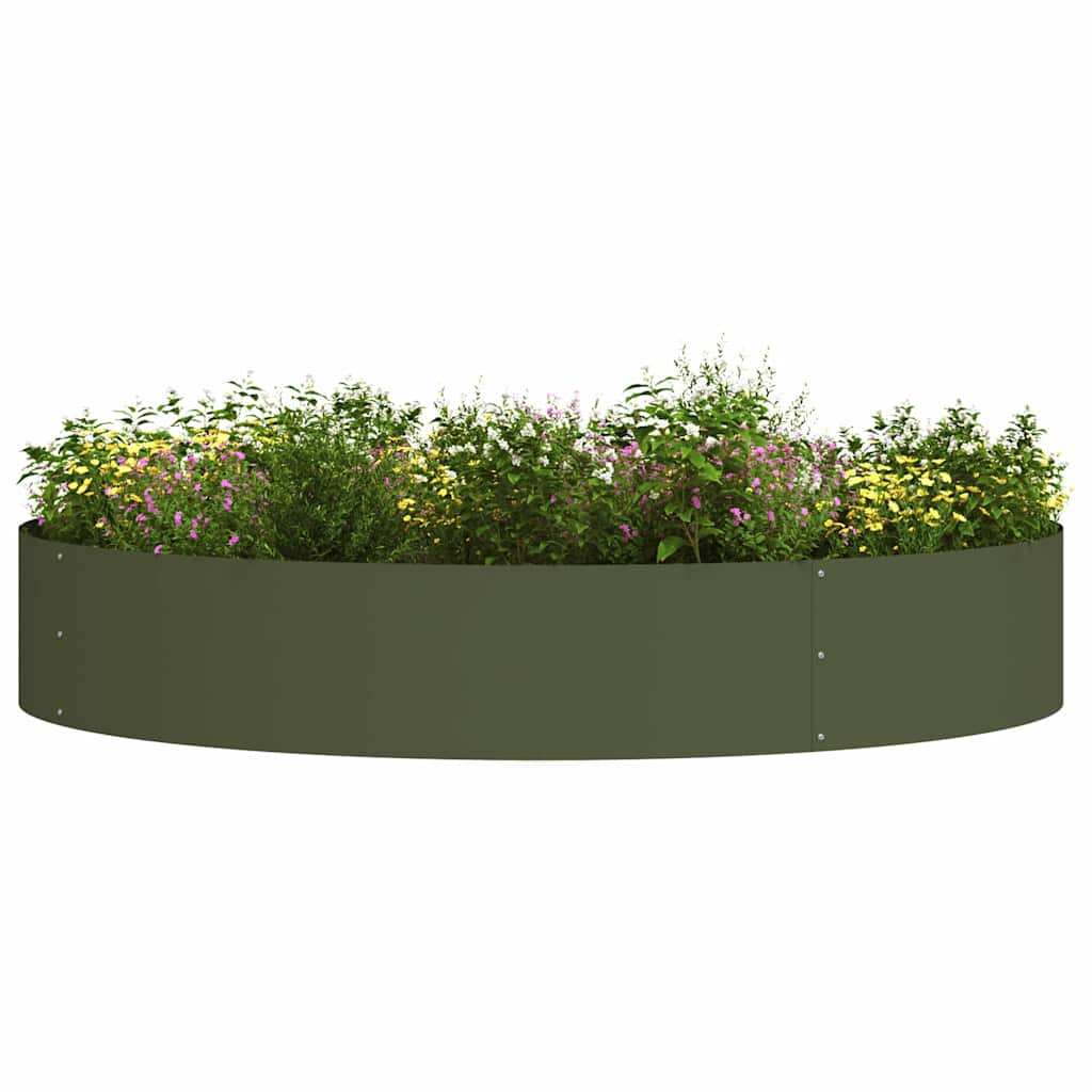 Garden Planters 5 pcs Olive green 120 x 120 x 20 cm Steel