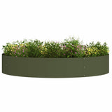 Garden Planters 5 pcs Olive green 120 x 120 x 20 cm Steel