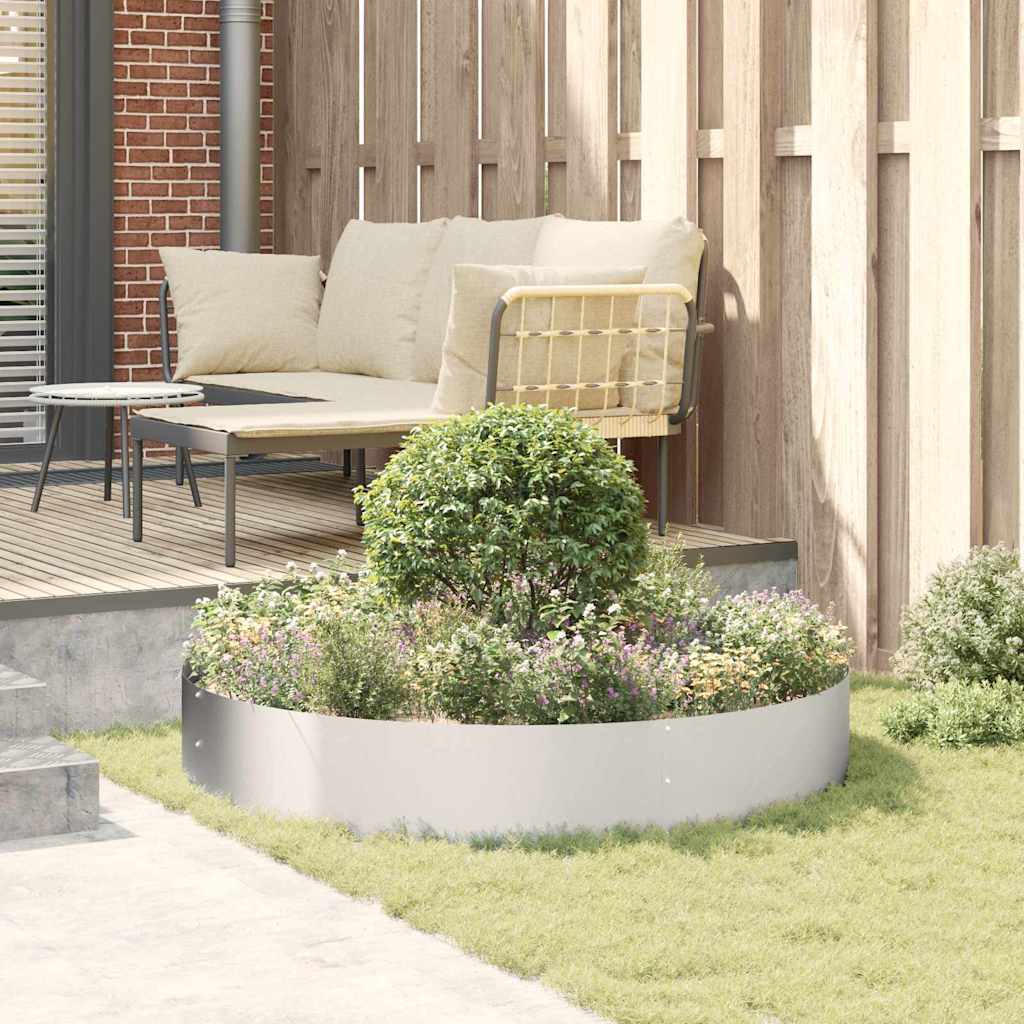 Garden Planters 5 pcs Silver 120 x 120 x 20 cm Stainless steel