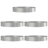 Garden Planters 5 pcs Silver 120 x 120 x 20 cm Stainless steel