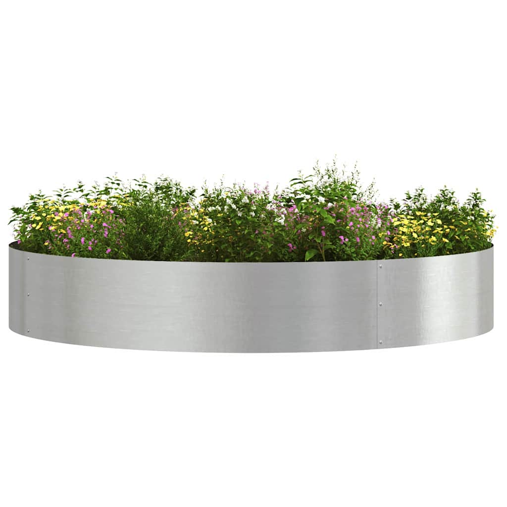 Garden Planters 5 pcs Silver 120 x 120 x 20 cm Stainless steel