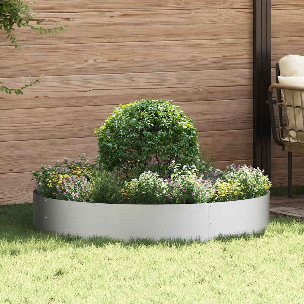 Garden Planters 5 pcs Silver 120 x 120 x 20 cm Galvanised steel