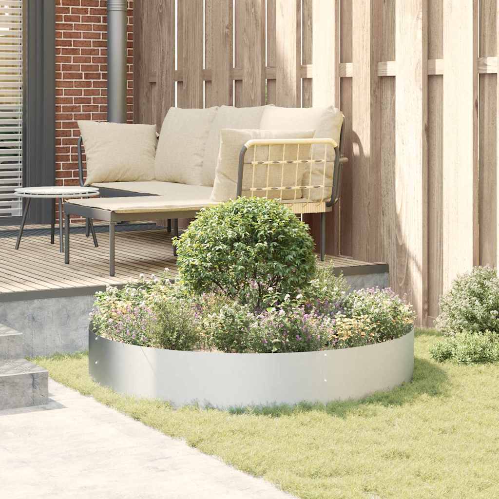 Garden Planters 5 pcs Silver 120 x 120 x 20 cm Galvanised steel