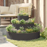 Garden Planter Black 90 x 90 x 20 cm Steel
