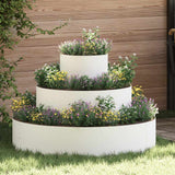 Garden Planter White 90 x 90 x 20 cm Steel