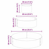 Garden Planter White 90 x 90 x 20 cm Steel