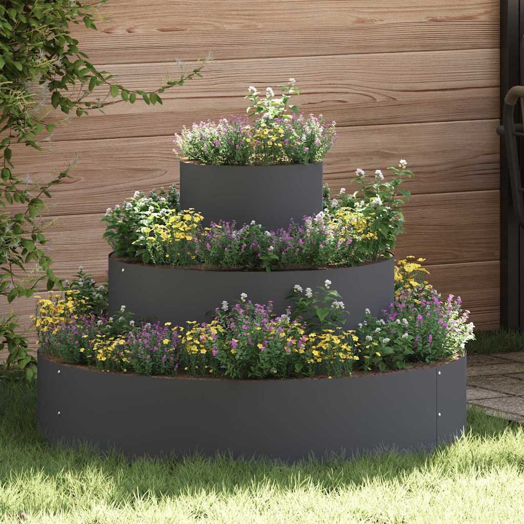Garden Planter Anthracite 90 x 90 x 20 cm Steel