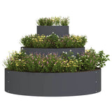 Garden Planter Anthracite 90 x 90 x 20 cm Steel