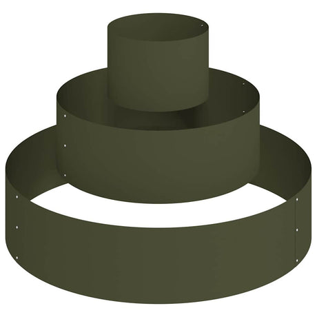 Garden Planter Olive green 90 x 90 x 20 cm Steel