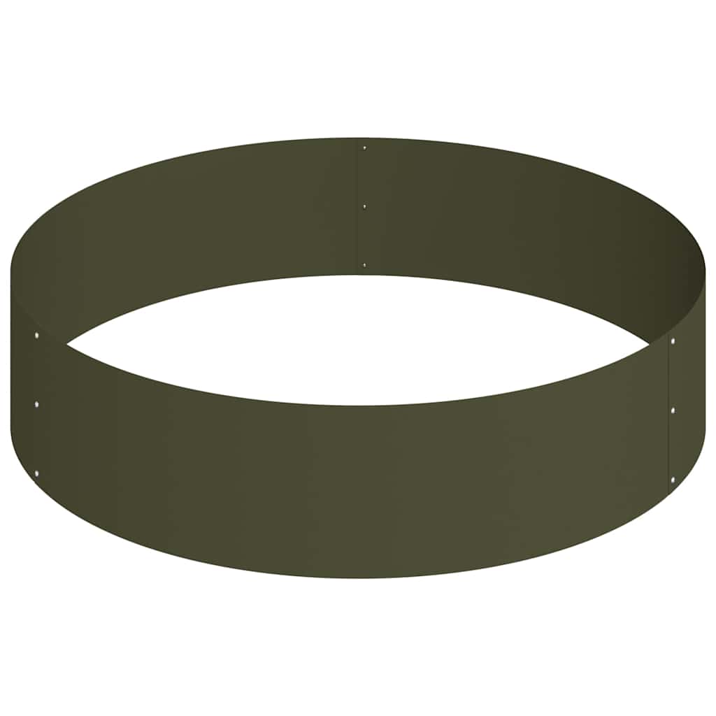 Garden Planter Olive green 90 x 90 x 20 cm Steel