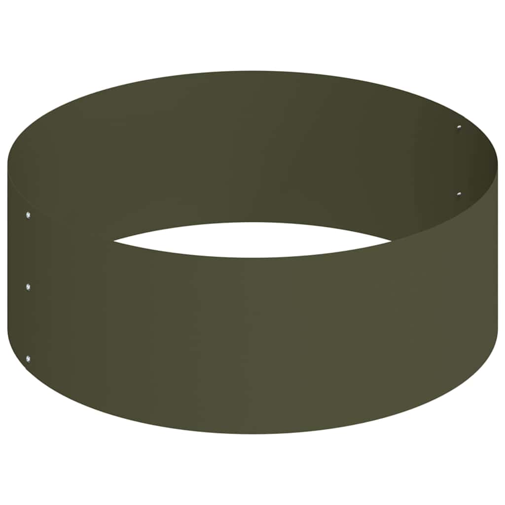 Garden Planter Olive green 90 x 90 x 20 cm Steel