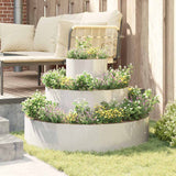 Garden Planter Silver 90 x 90 x 20 cm Stainless steel