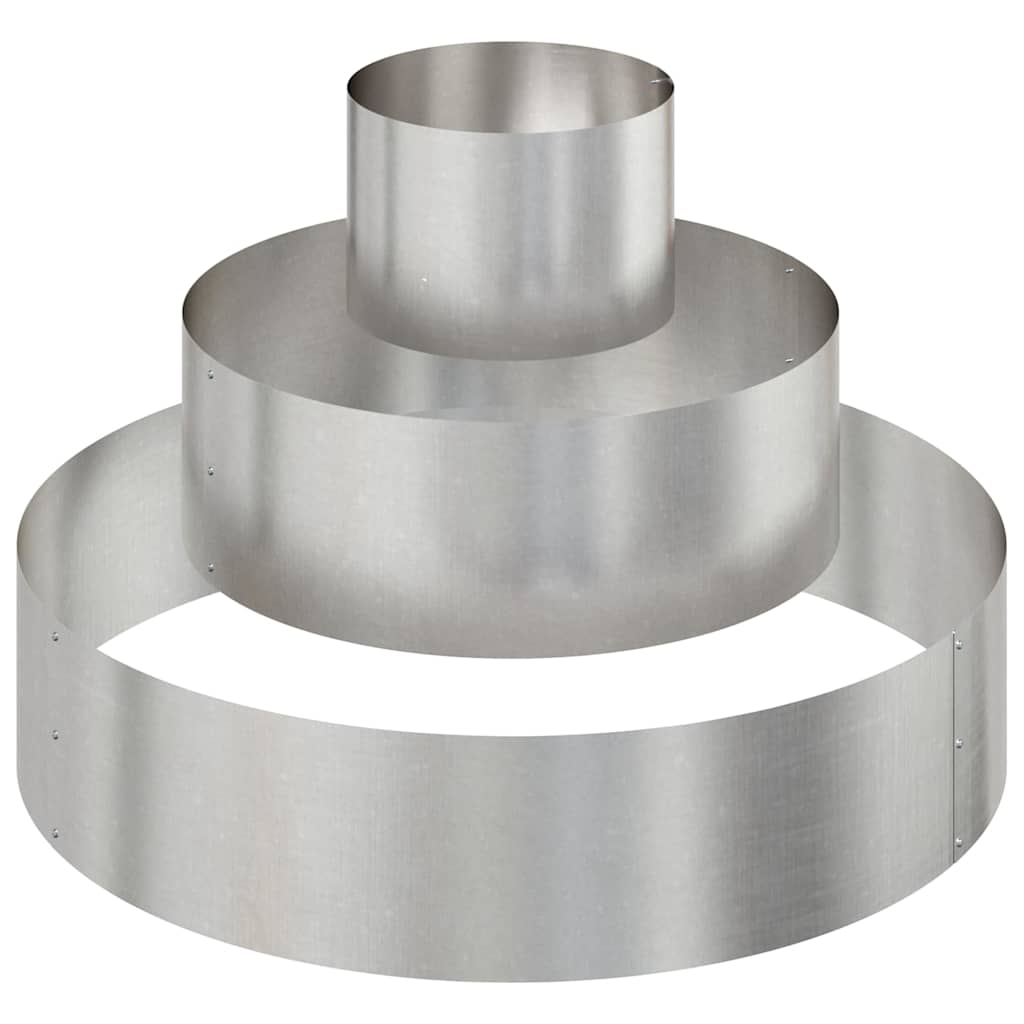 Garden Planter Silver 90 x 90 x 20 cm Stainless steel