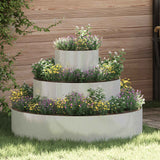 Garden Planter Silver 90 x 90 x 20 cm Galvanised steel