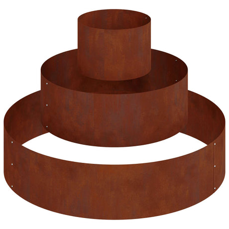 Garden Planter Brown 90 x 90 x 20 cm Weathering Steel