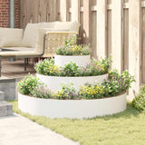 Garden Planter White 120 x 120 x 20 cm Steel