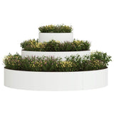 Garden Planter White 120 x 120 x 20 cm Steel
