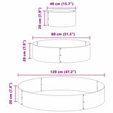 Garden Planter White 120 x 120 x 20 cm Steel