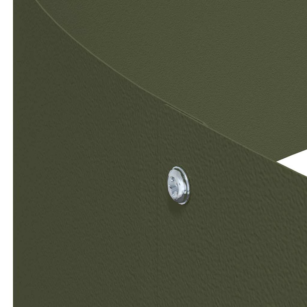 Garden Planter Olive green 120 x 120 x 20 cm Steel