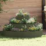 Garden Planter Olive green 120 x 120 x 20 cm Steel