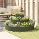 Garden Planter Olive green 120 x 120 x 20 cm Steel